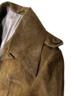 70s "Western Grunge" Distressed Suede Leather Women's Coat - Image 3