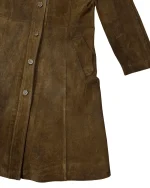 70s "Western Grunge" Distressed Suede Leather Women's Coat - Image 4