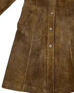 70s "Western Grunge" Distressed Suede Leather Women's Coat - Image 7