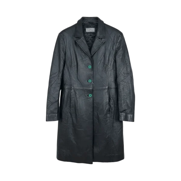 Lapel Genuine Leather Coat