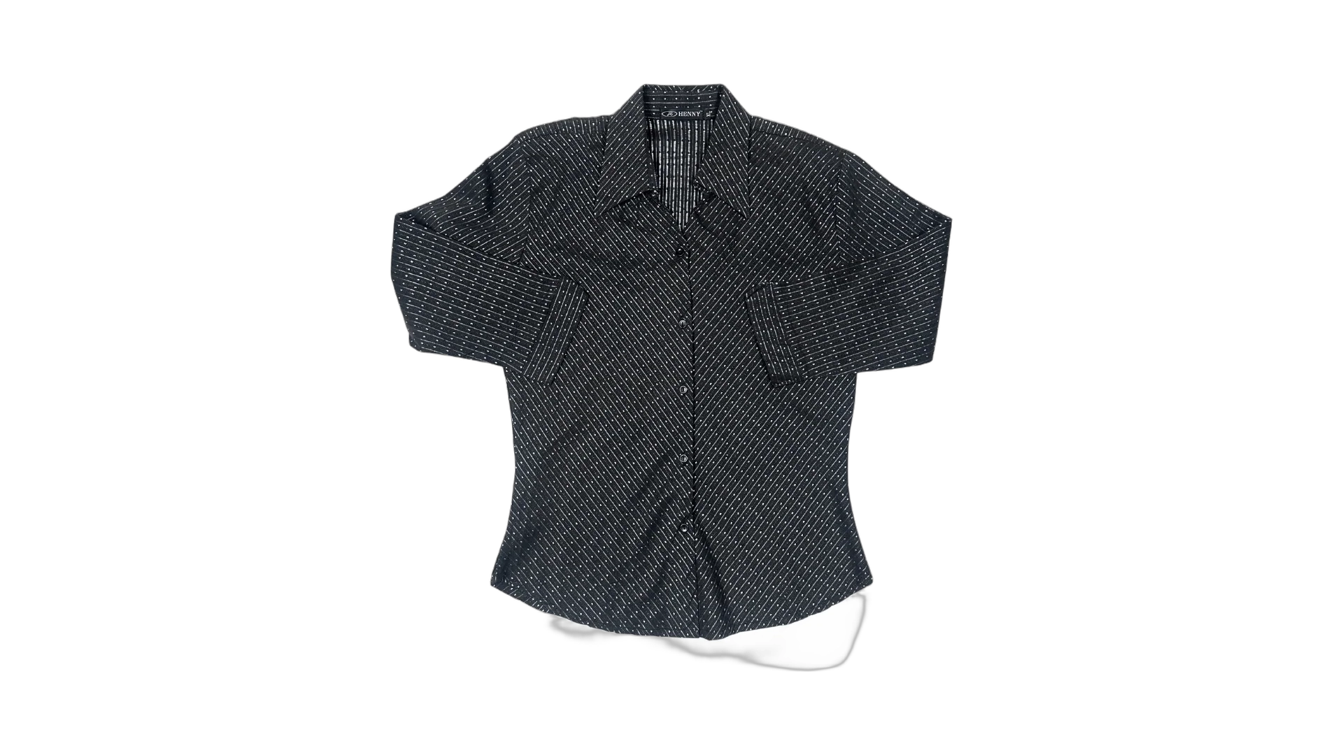 FNK356 Henny Micro Dot Fitted Shirt - Image 1