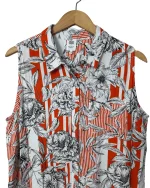 Rivers Stripe and Floral Sleeveless Shirt - Image 2