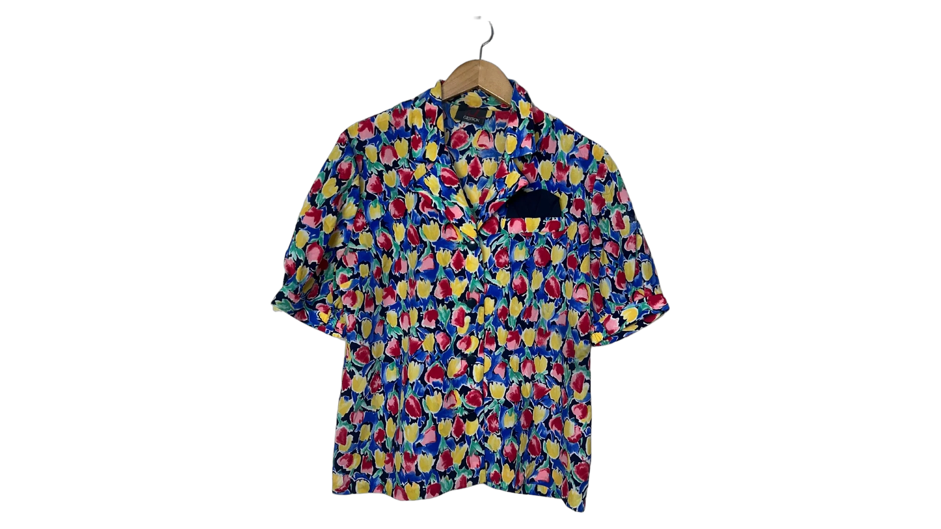 FNK371 90s Griffon Blouse with Pocket Detail - Image 1