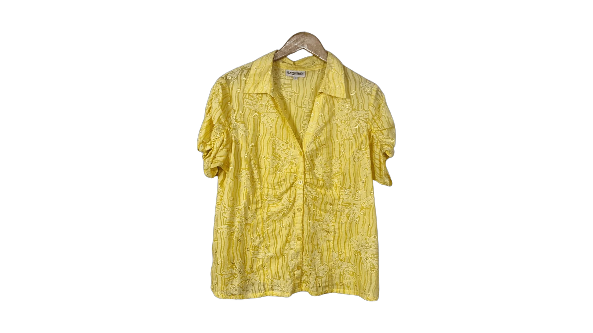 FNK372 Claire France Textured Embroidered Shirt - Image 1