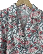 Floral Women's Shirt w/ Shoulder Pads - Image 2