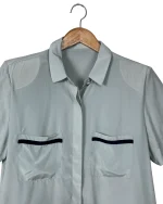 Sage Green Pure Silk Shirt - Image 2