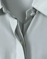 Sage Green Pure Silk Shirt - Image 4