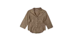 Shimmery Gingham Fitted Shirt