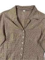 Shimmery Gingham Fitted Shirt - Image 2