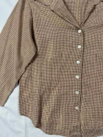 Shimmery Gingham Fitted Shirt - Image 5