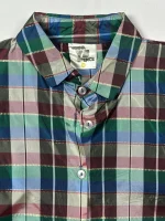 Verna Spence Plaid Puff Sleeve Cropped Fit Shirt - Image 4