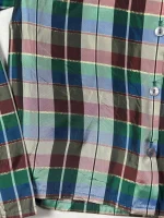 Verna Spence Plaid Puff Sleeve Cropped Fit Shirt - Image 5
