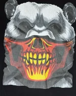 Panda Skull Mask Streetwear T-Shirt - Image 2