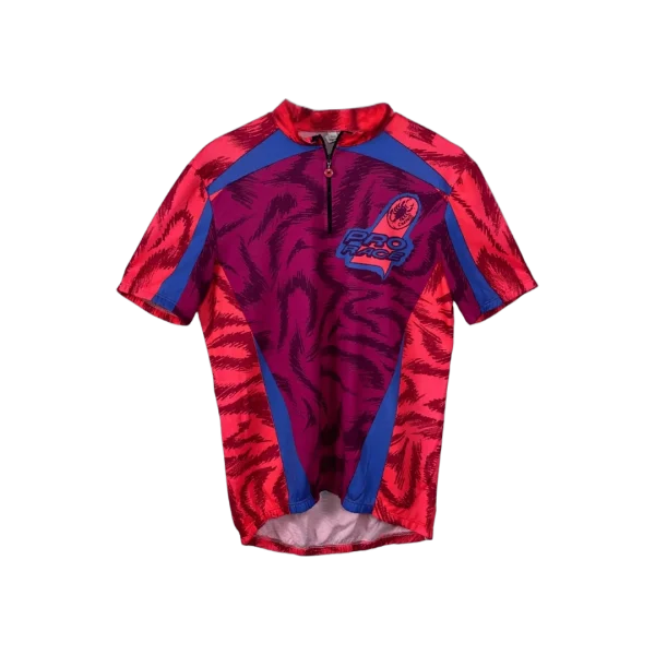 1990s Castelli Pro Race Cycling Jersey Neon Tiger Print
