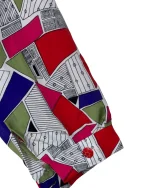 80s/90s Abstract Boxy Blouse - Image 7