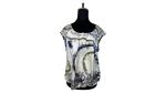 Abstract Satin Blouse