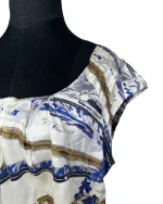 Abstract Satin Blouse - Image 2
