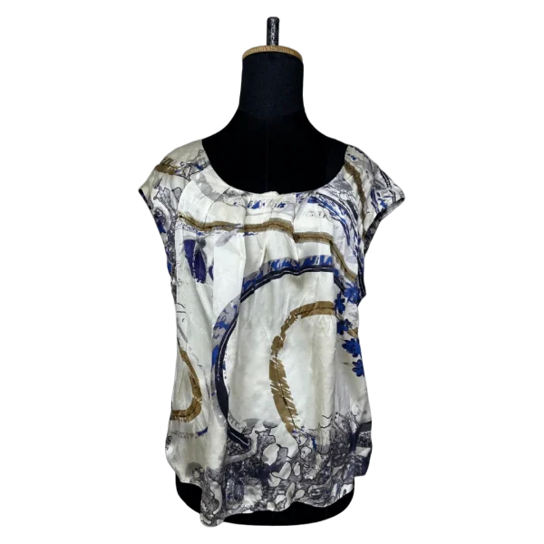 Abstract Satin Blouse