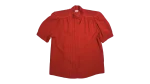Canda Red Embroidered Pleated Blouse