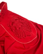 Canda Red Embroidered Pleated Blouse - Image 5