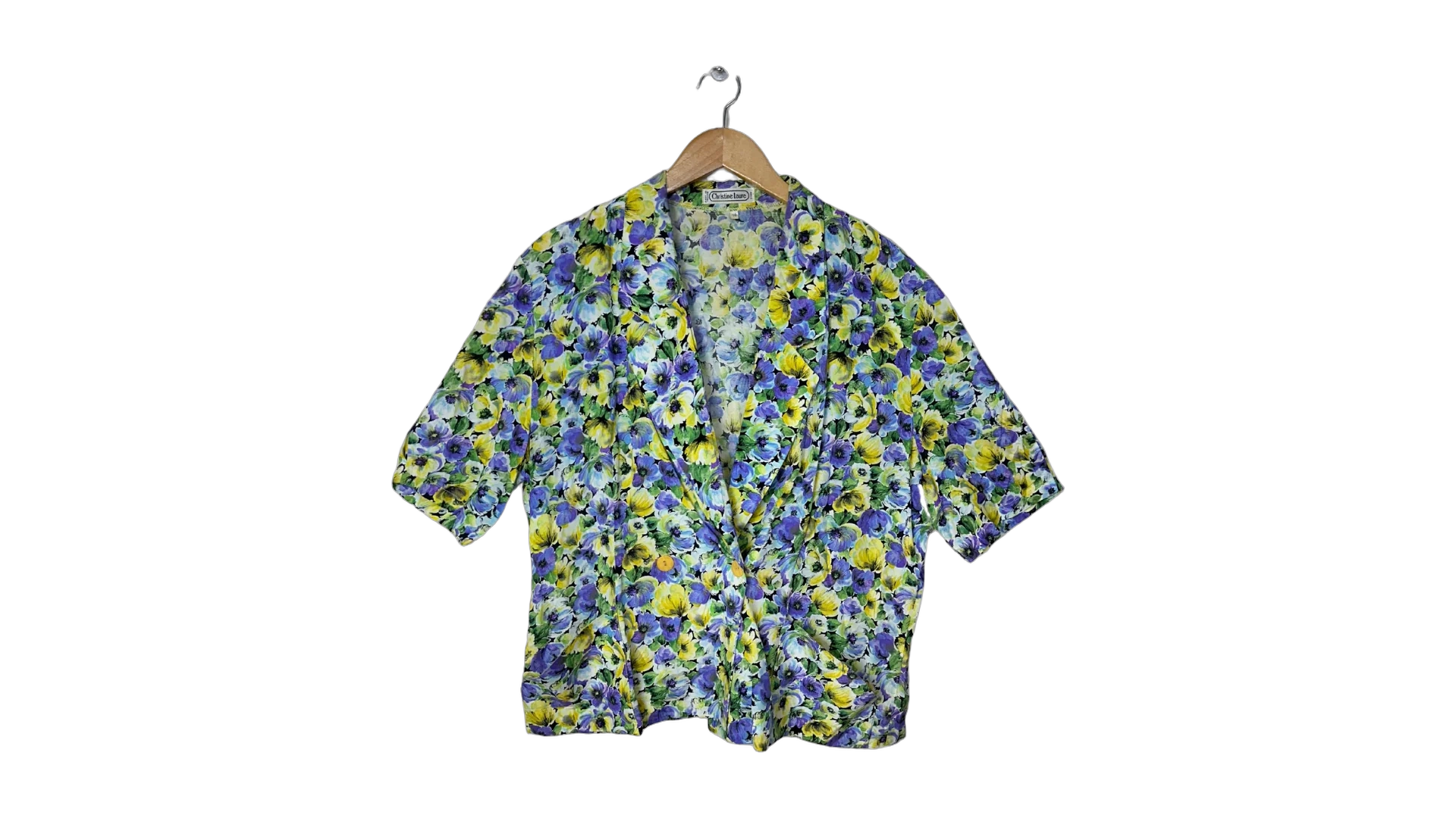 FNK431 Christine Laure Floral Blouse Made in France - Image 1