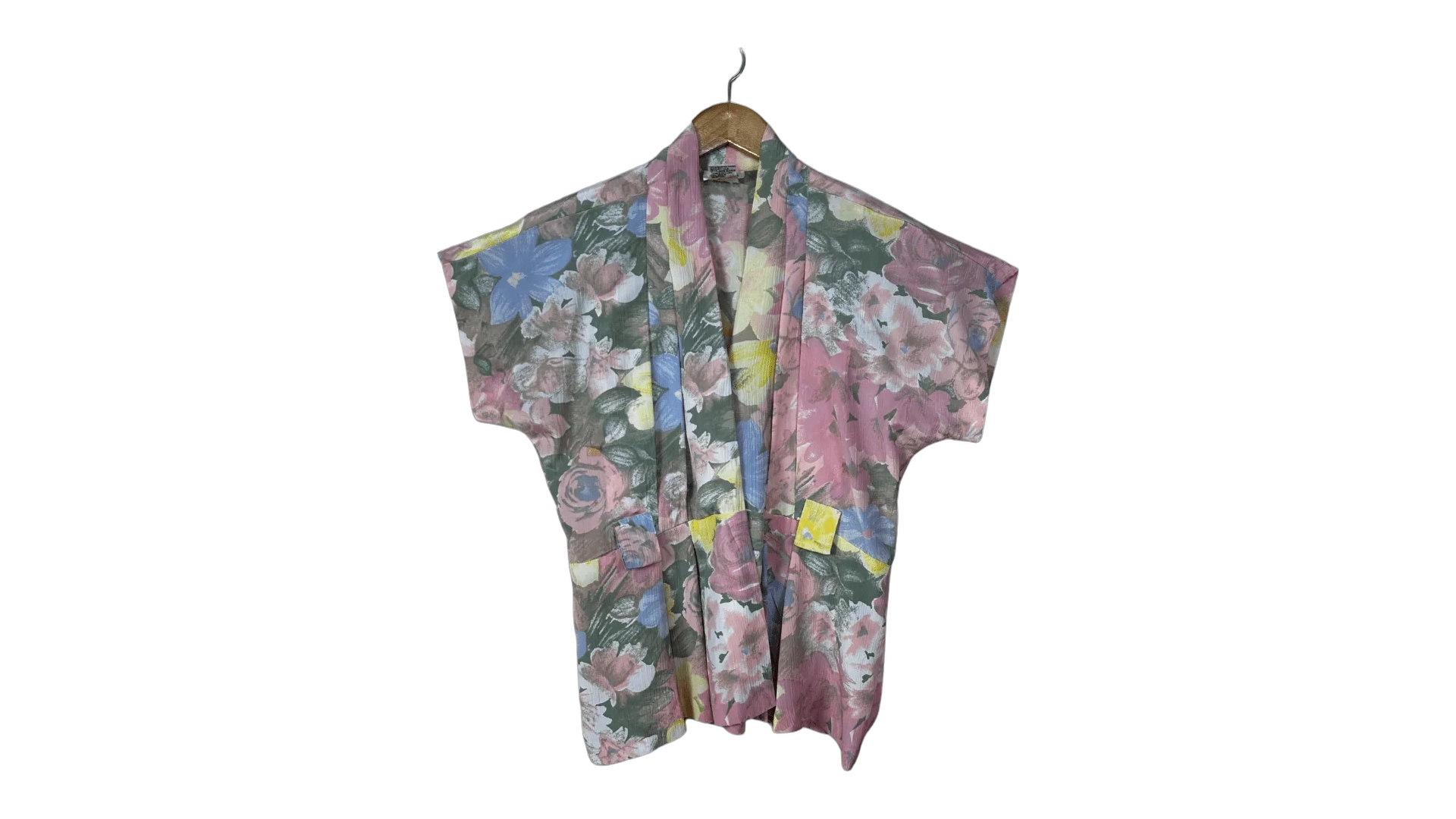 FNK434 Darian Pleated Two-Button Blouse - Image 1