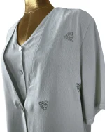 Serafino Sage Green Layered Blouse - Image 4