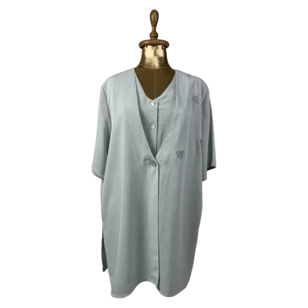 Serafino Sage Green Layered Blouse