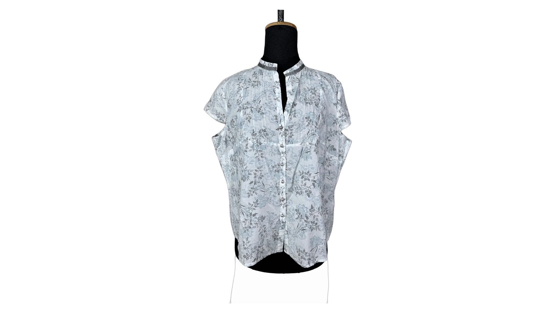 FNK441 Yessica Floral Pearl Button Women's Shirt - Image 1