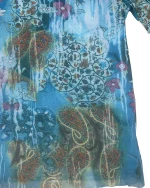 Y2K Abstract Floral Paisleyop with Embroidered Trim - Image 4