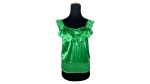 Y2K Arden B. Satin Ruffle Top