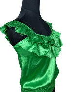 Y2K Arden B. Satin Ruffle Top - Image 4