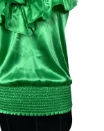 Y2K Arden B. Satin Ruffle Top - Image 5