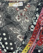 Y2K Bohemian Deep V-Neck Beaded Sheer Tunic Top - Image 5