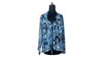 Y2K Notations Tie-Front Ruffled Blouse – Lightweight & Flowy