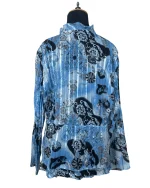Y2K Notations Tie-Front Ruffled Blouse – Lightweight & Flowy - Image 4