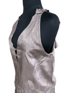 Y2K Silky Ruffle Back Blouse - Image 5