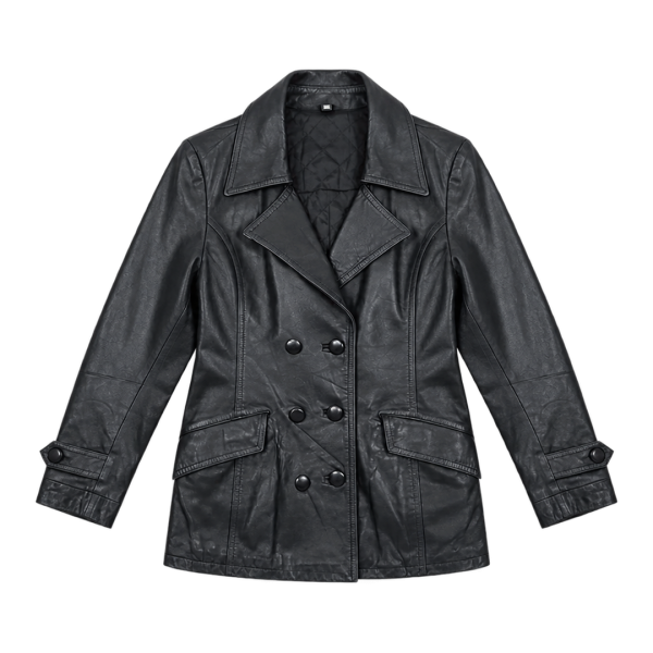 Black Women’s Genuine Leather Jacket
