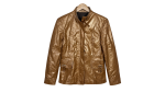 Phoenix Metallic Gold Genuine Leather Women's Jacket