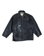 Dark Brown Genuine Leather Jacket - Image 2