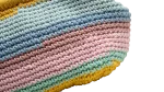 Pastel Striped Crochet Clutch Bag - Image 7