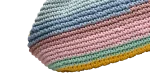 Pastel Striped Crochet Clutch Bag - Image 8