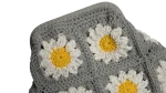Grey Daisy Crochet Clutch Bag - Image 5