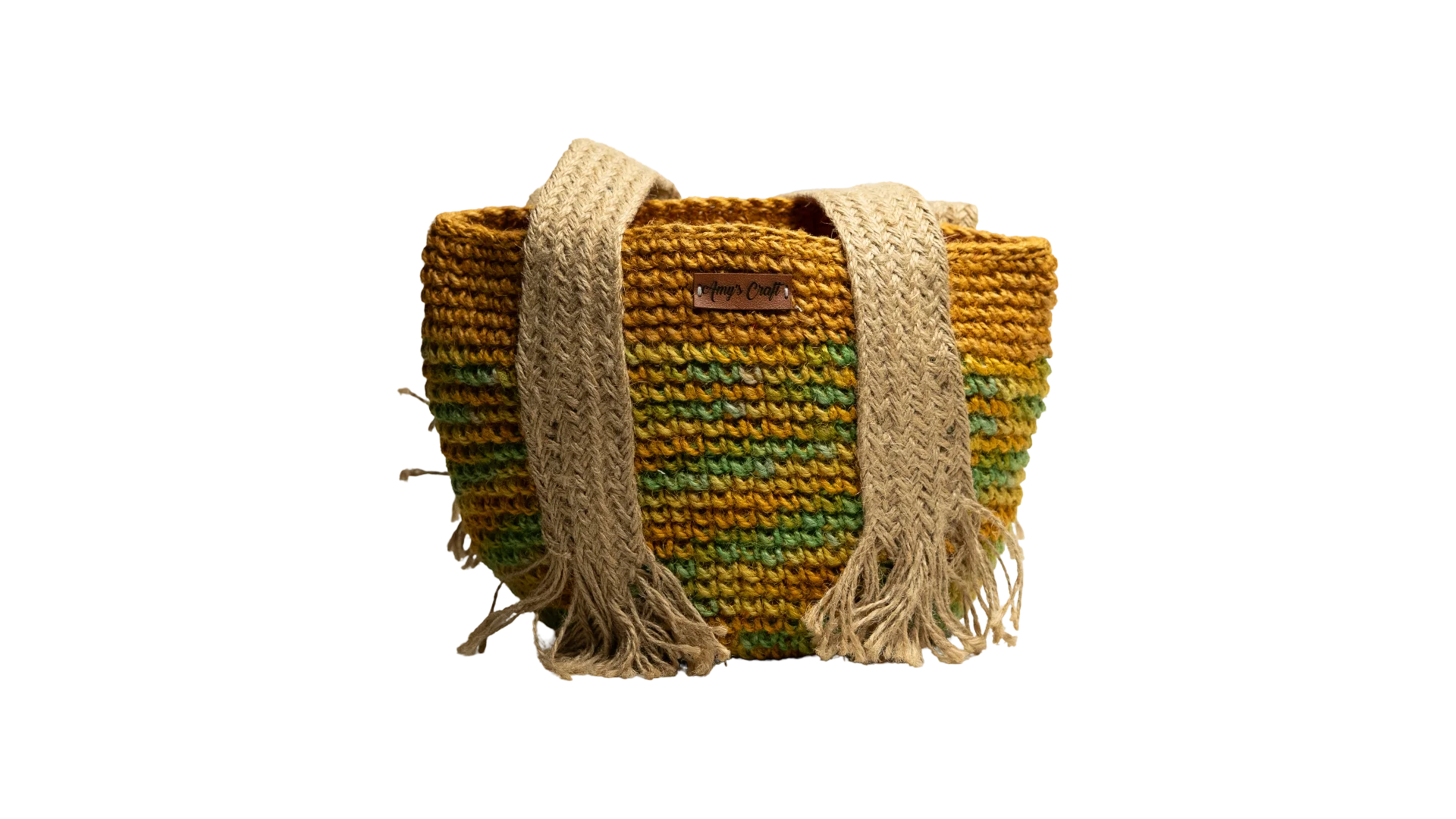 59 DSC02134 59 Brown Crochet Tote with Rope Handles - Image 1