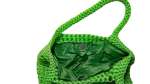 Green Crochet Tassel Tote Bag - Image 9