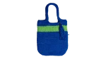 Blue and Green Crochet Tote Bag