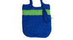 Blue and Green Crochet Tote Bag - Image 2