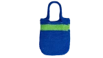 Blue and Green Crochet Tote Bag - Image 6