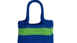 Blue and Green Crochet Tote Bag - Image 7