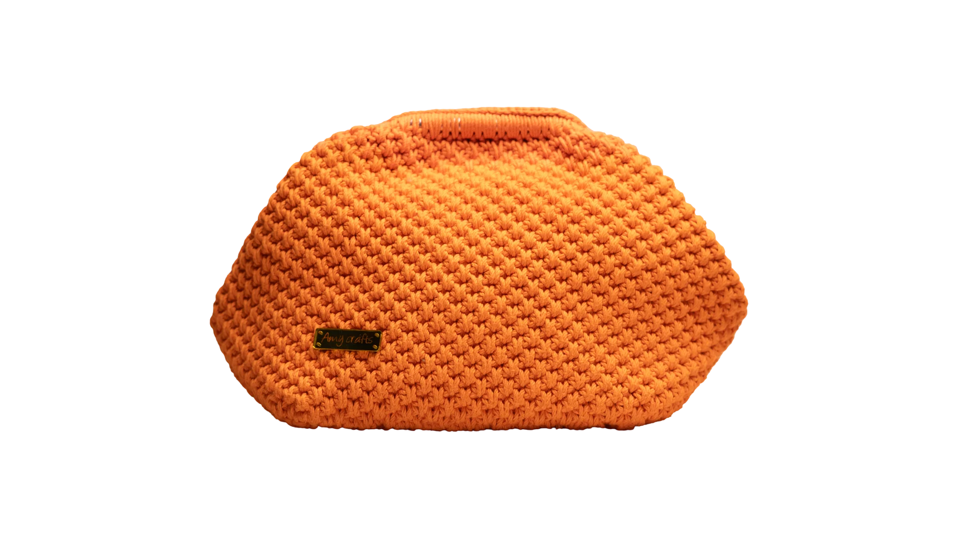 9 DSC02084 9 Orange Crochet Clutch Bag - Image 1